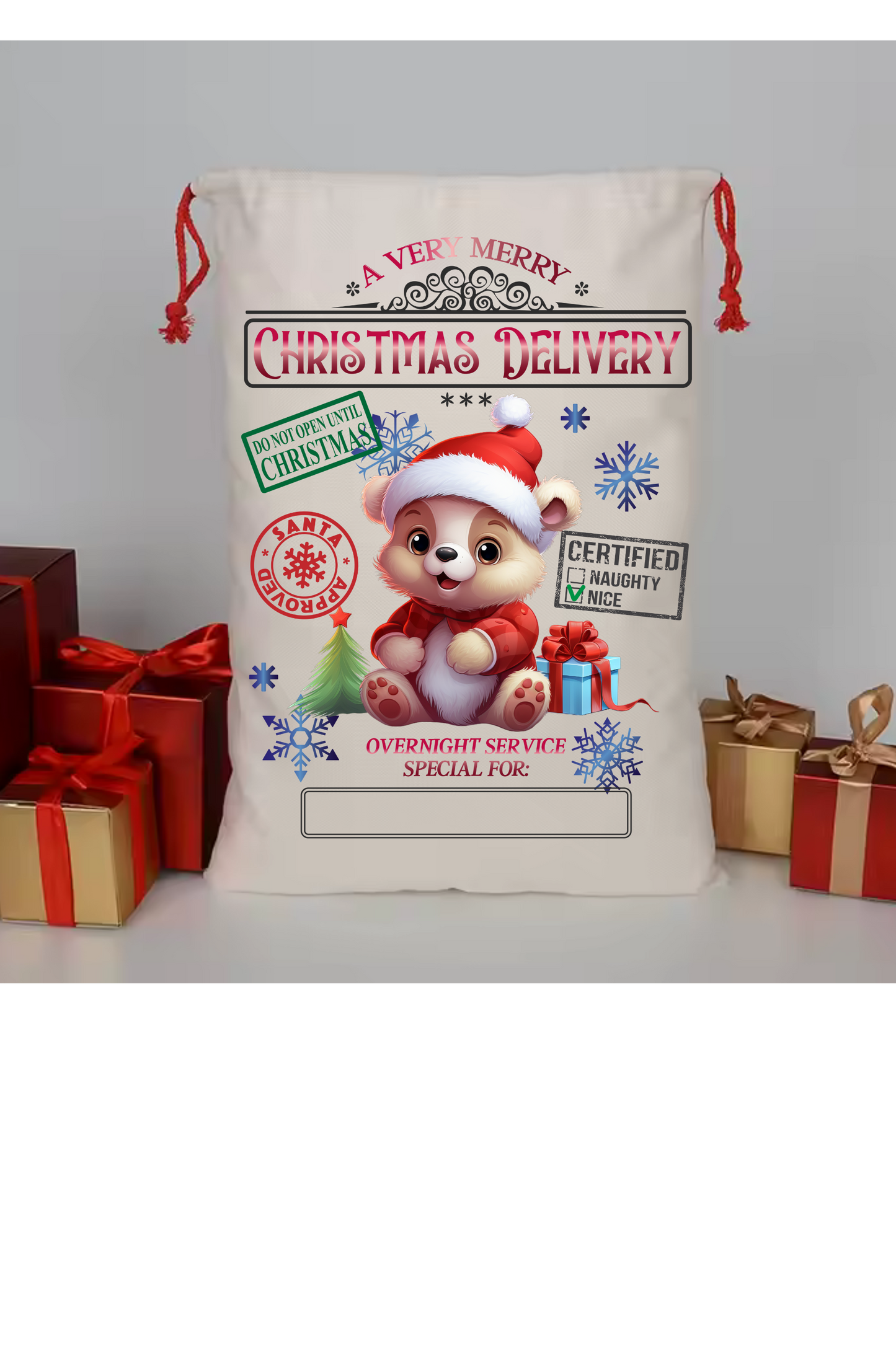 Santa Sacks - Teddy Bear