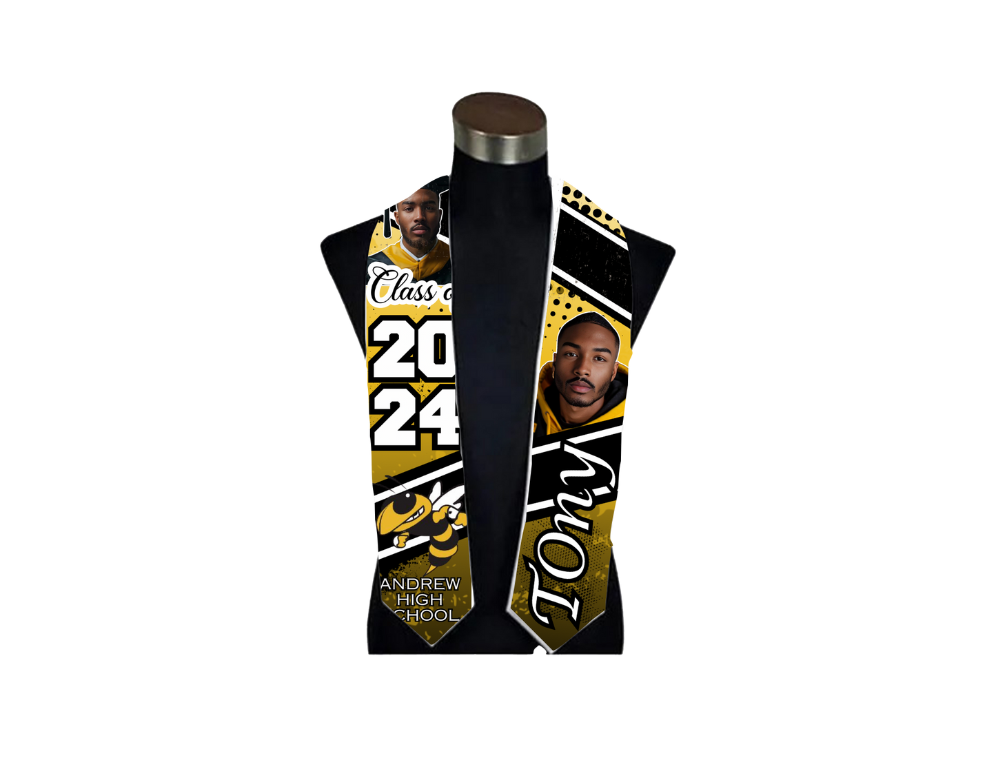Graduation Stole Gold and black