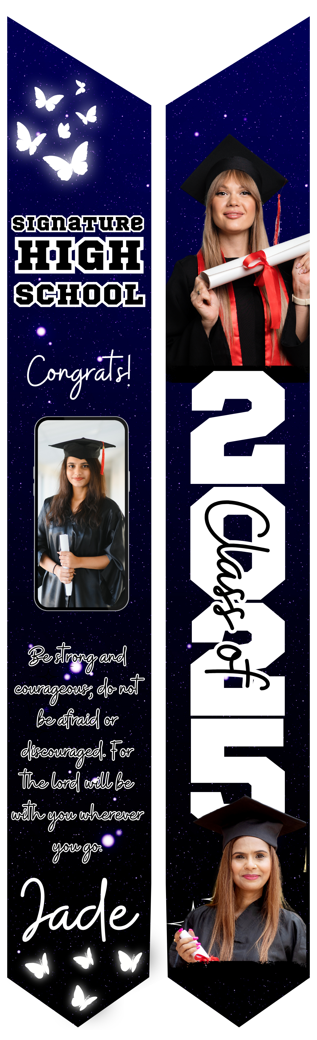 Graduation Blue with wording